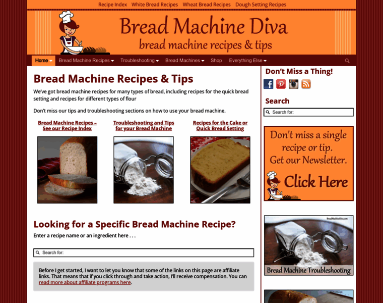 Breadmachinediva.com thumbnail