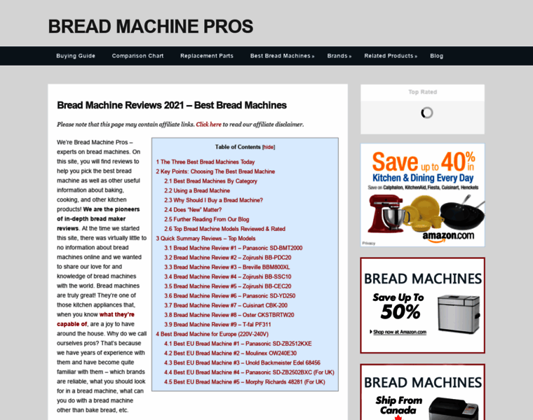 Breadmachinepros.com thumbnail