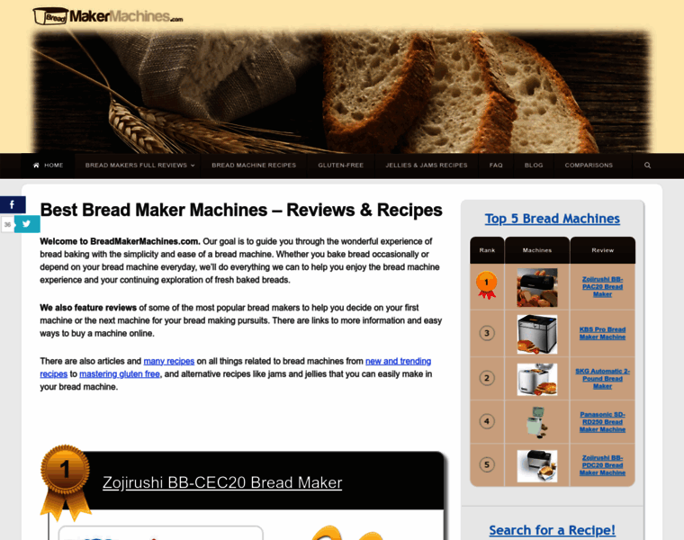 Breadmakermachines.com thumbnail
