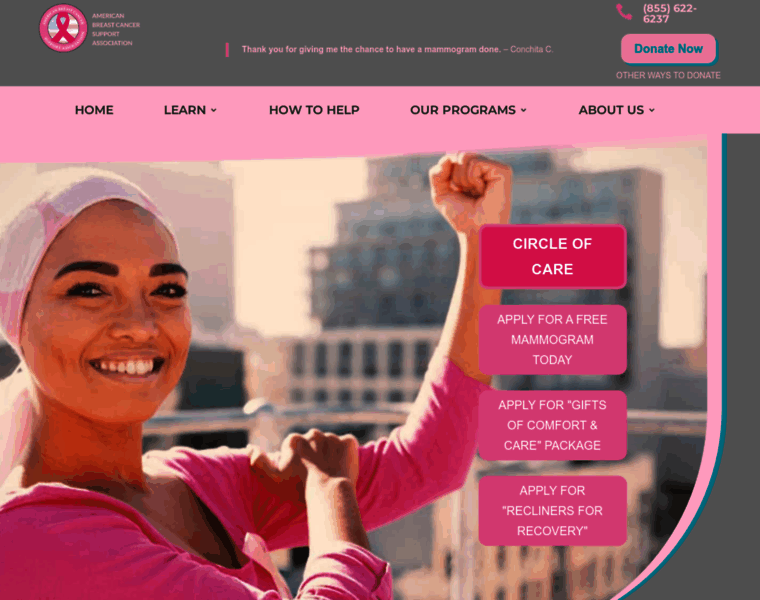 Breastcancersupportassociation.org thumbnail