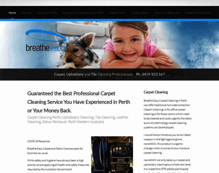 Breatheeasycarpetcare.com.au thumbnail