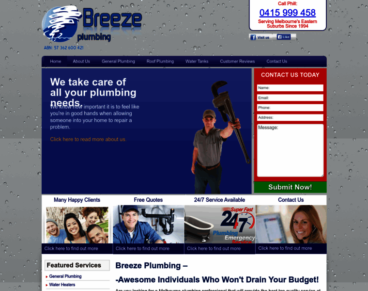 Breezeplumbing.com.au thumbnail