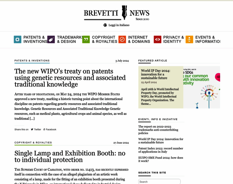 Brevettinews.it thumbnail Brevettinews.it thumbnail