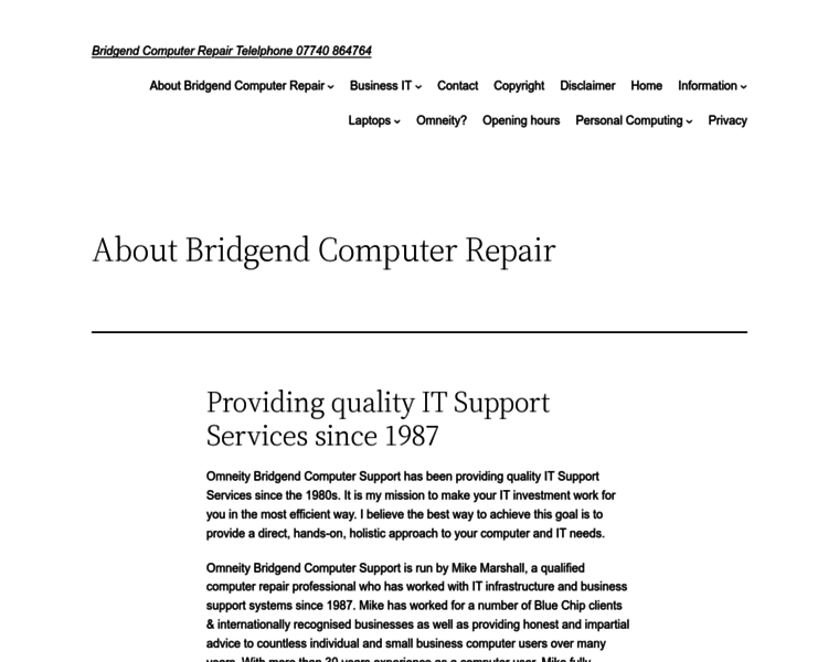 Bridgendcomputerrepair.com thumbnail