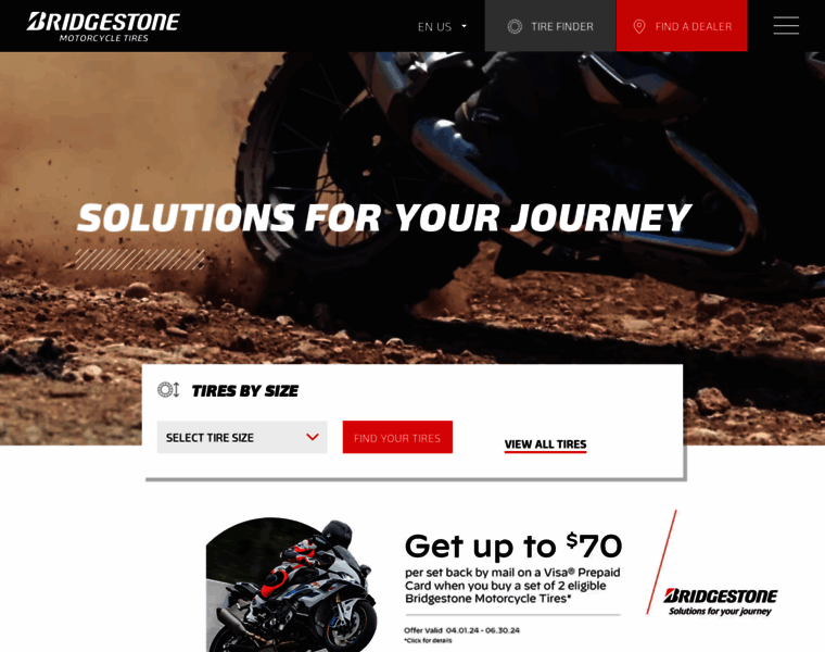 Bridgestonemotorcycletires.com thumbnail