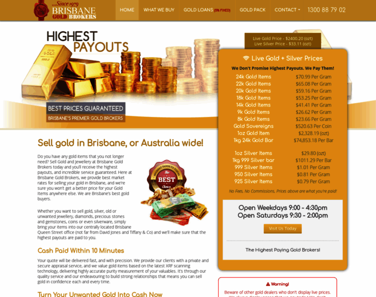 Brisbanegoldbrokers.com.au thumbnail