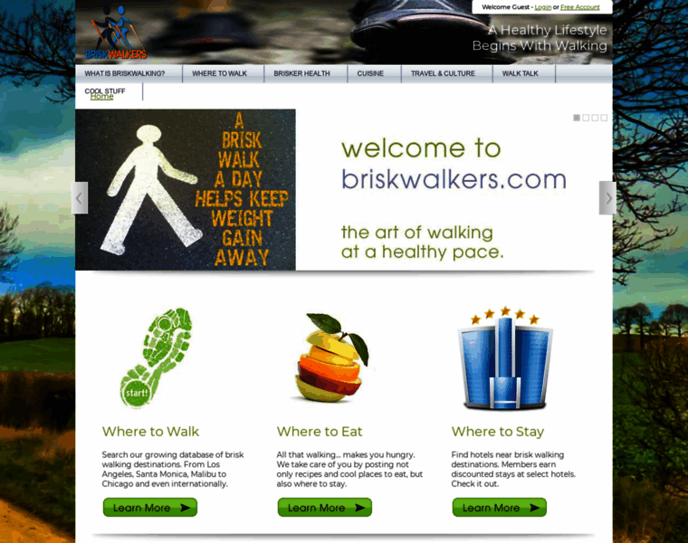 Briskwalkers.com thumbnail