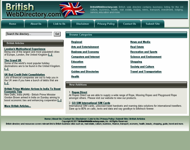 Britishwebdirectory.com thumbnail