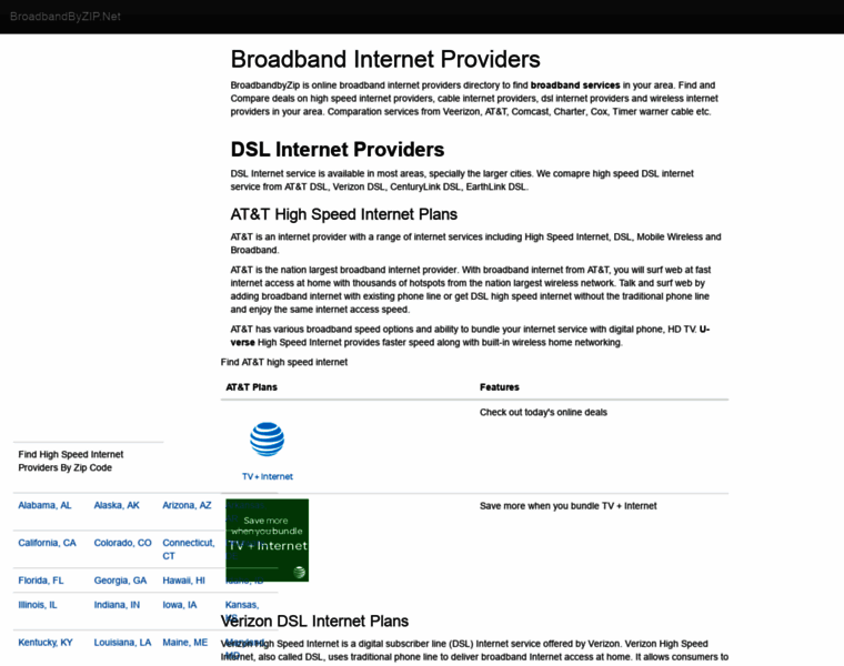 Broadbandbyzip.net thumbnail