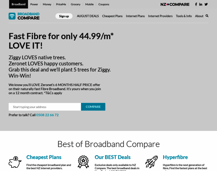 Broadbandcompare.co.nz thumbnail