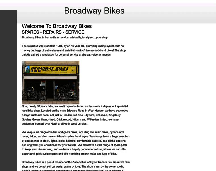 Broadwaybikes.co.uk thumbnail
