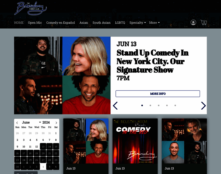 Broadwaycomedyclub.com thumbnail