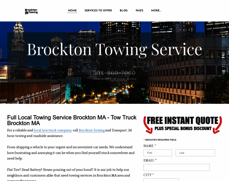 Brockton-towing.com thumbnail