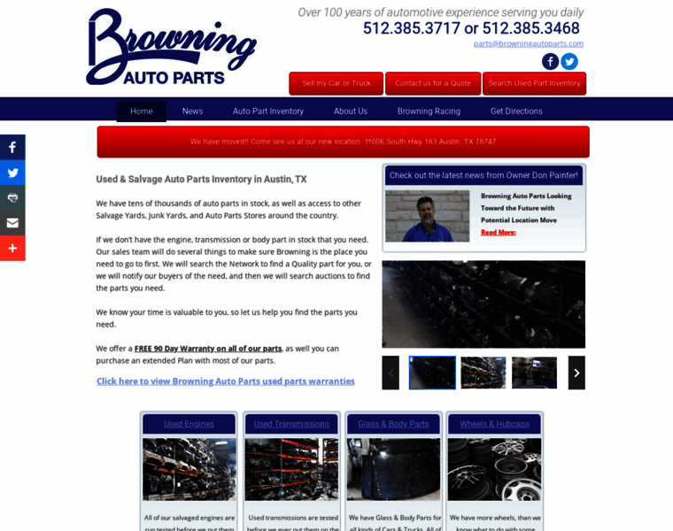 Browningautoparts.com thumbnail