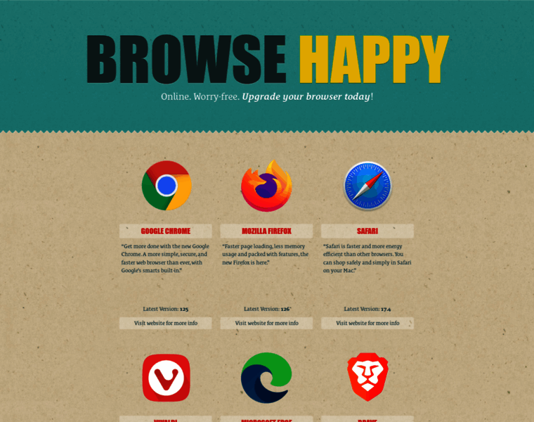 Browsehappy.com thumbnail