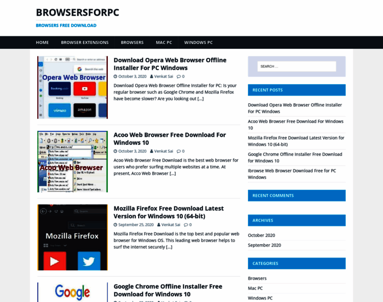 Browsersforpc.com thumbnail