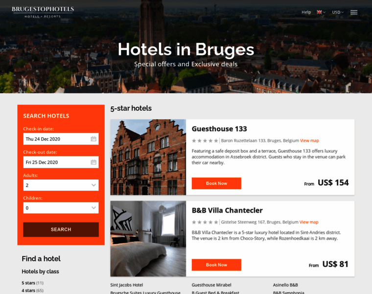 Brugestophotels.com thumbnail