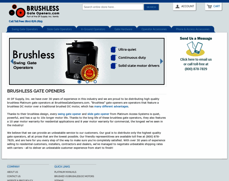 Brushlessgateopeners.com thumbnail
