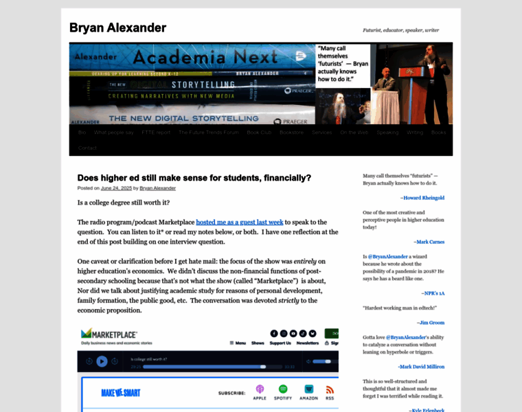 Bryanalexander.org thumbnail Bryanalexander.org thumbnail