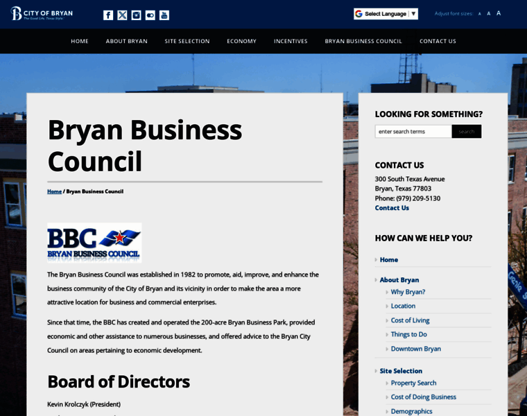 Bryanbusiness.org thumbnail
