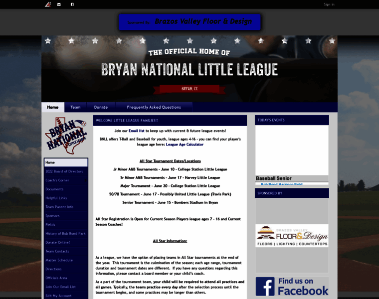 Bryannationallittleleague.com thumbnail