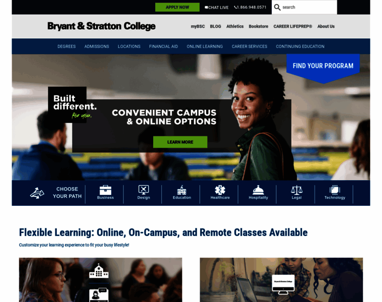 Bryantstratton.edu thumbnail