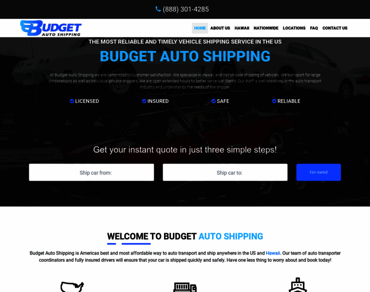 Budgetautoshipping.com thumbnail