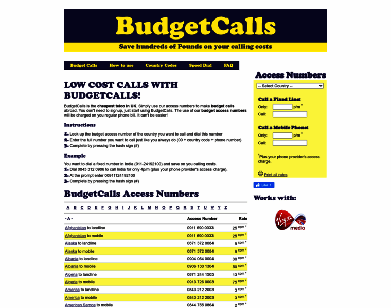 Budgetcalls.co.uk thumbnail