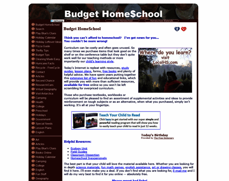 Budgethomeschool.com thumbnail