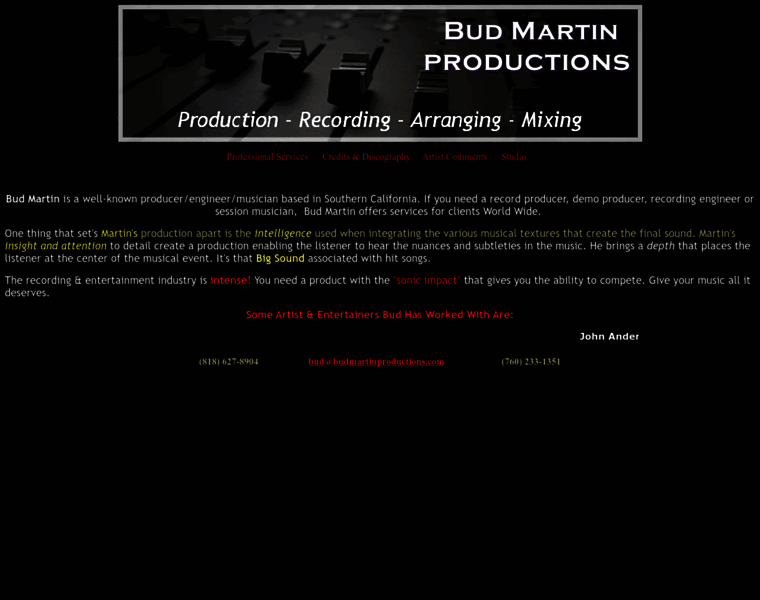 Budmartinproductions.com thumbnail