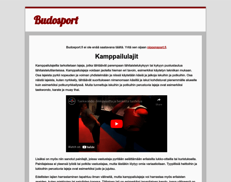 Budosport.fi thumbnail