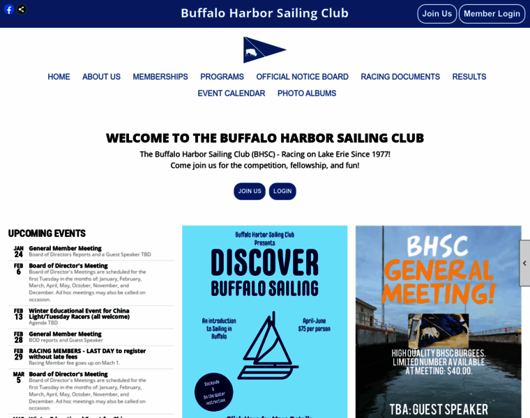 Buffaloharborsailingclub.org thumbnail