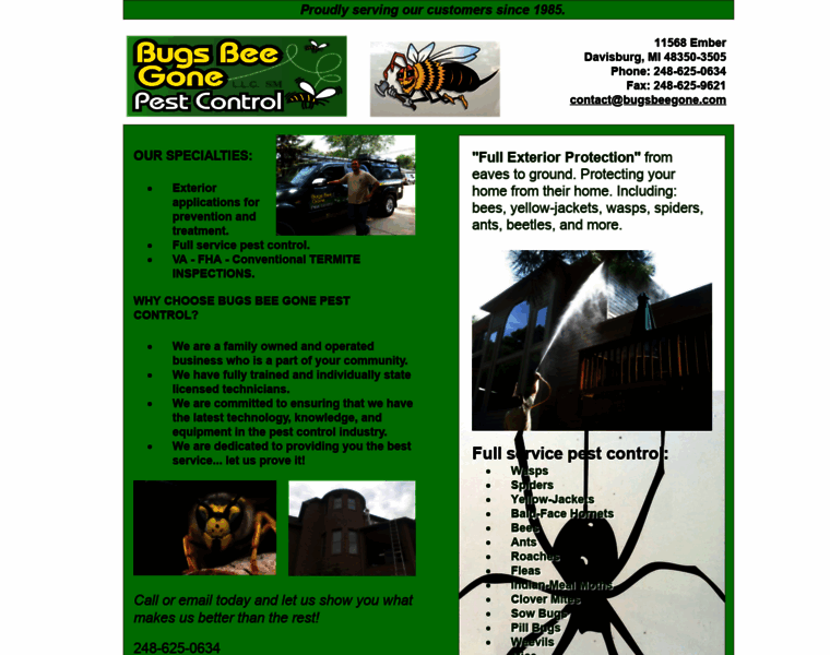 Bugsbeegone.com thumbnail