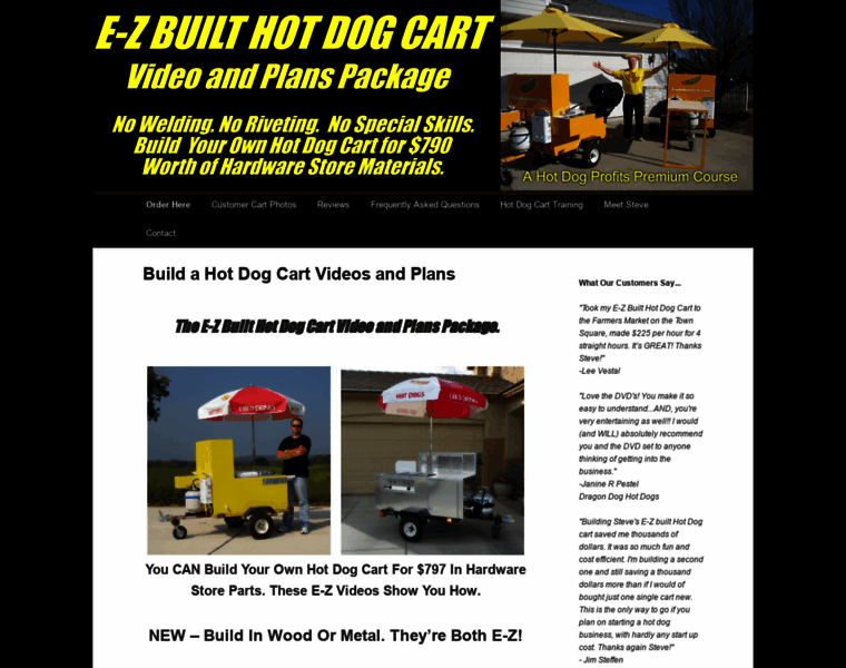 Buildahotdogcart.com thumbnail