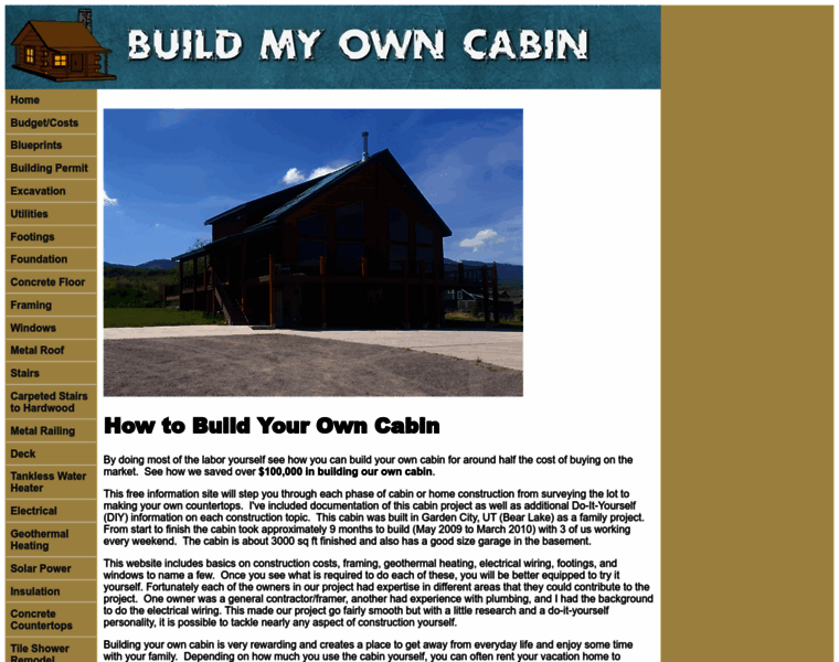 Buildmyowncabin.com thumbnail