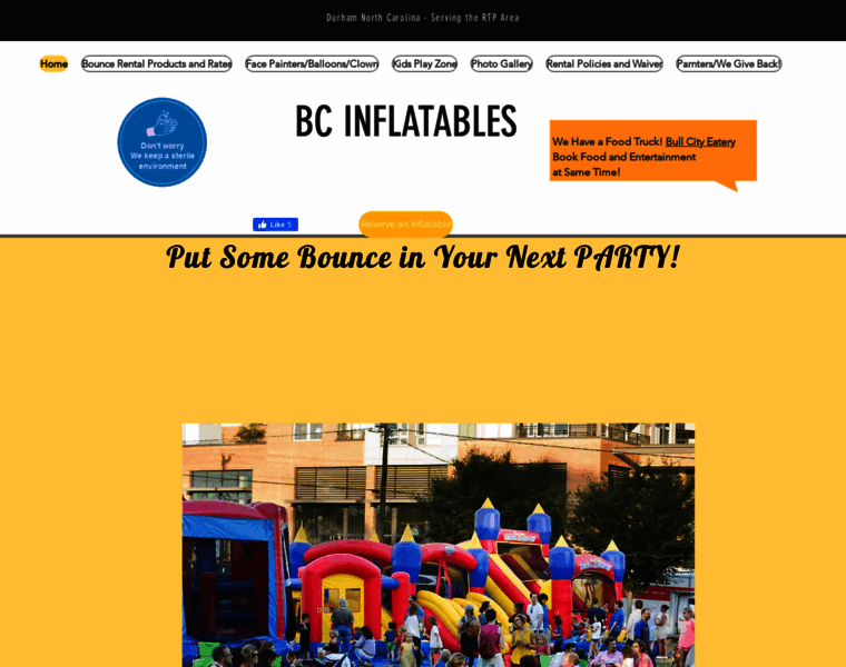 Bullcityinflatables.com thumbnail