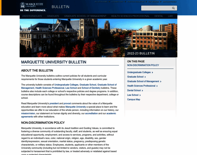Bulletin.marquette.edu thumbnail