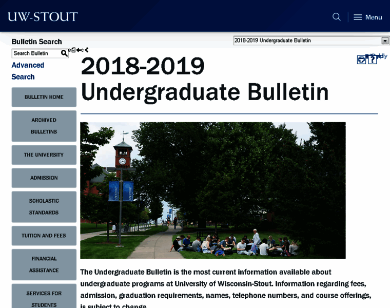 Bulletin.uwstout.edu thumbnail