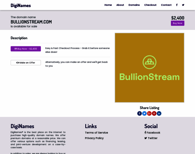 Bullionstream.com thumbnail