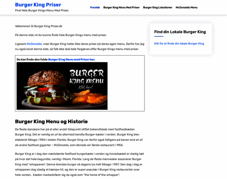 Burgerkingpriser.dk thumbnail