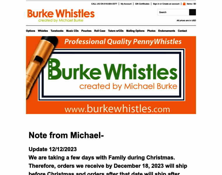 Burkewhistles.com thumbnail