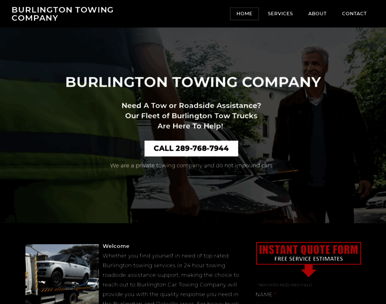 Burlingtontowingcompany.com thumbnail
