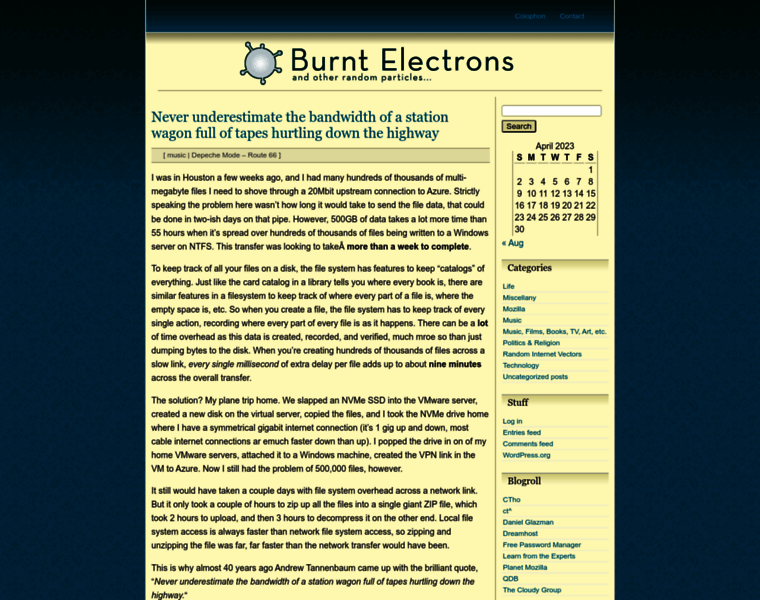 Burntelectrons.org thumbnail