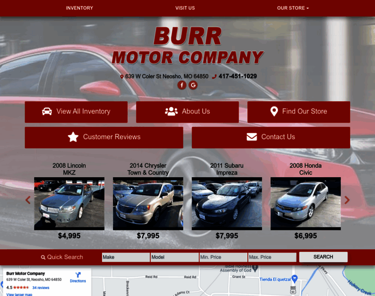 Burrmotorcompany.com thumbnail