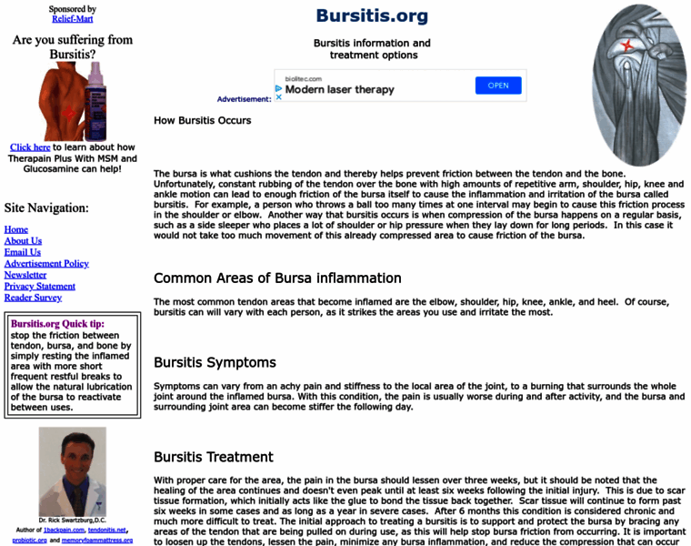 Bursitis.org thumbnail