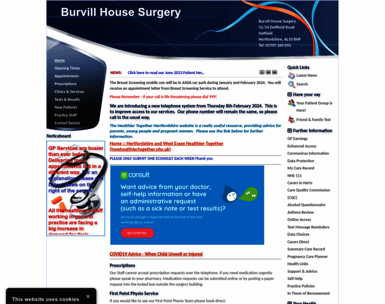 Burvillhousesurgery.org.uk thumbnail