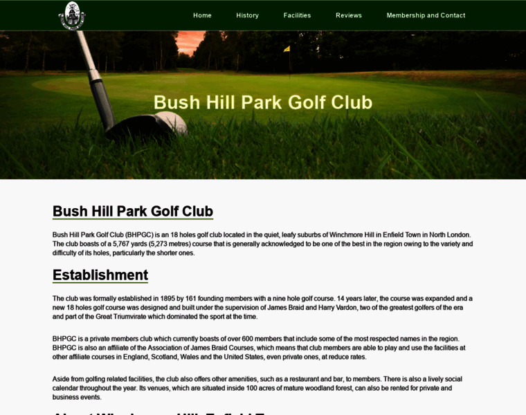 Bushhillparkgolfclub.co.uk thumbnail
