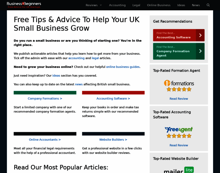 Business4beginners.co.uk thumbnail