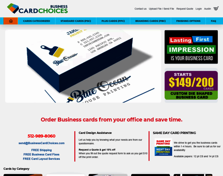 Businesscardchoices.com thumbnail