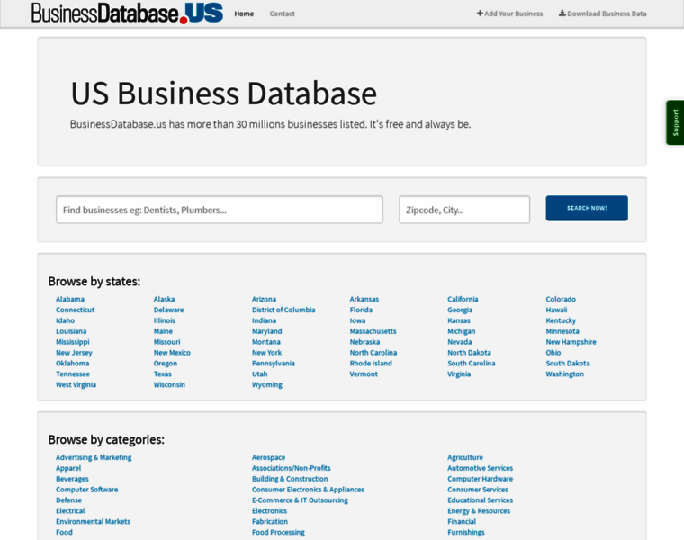 Businessdatabase.us thumbnail